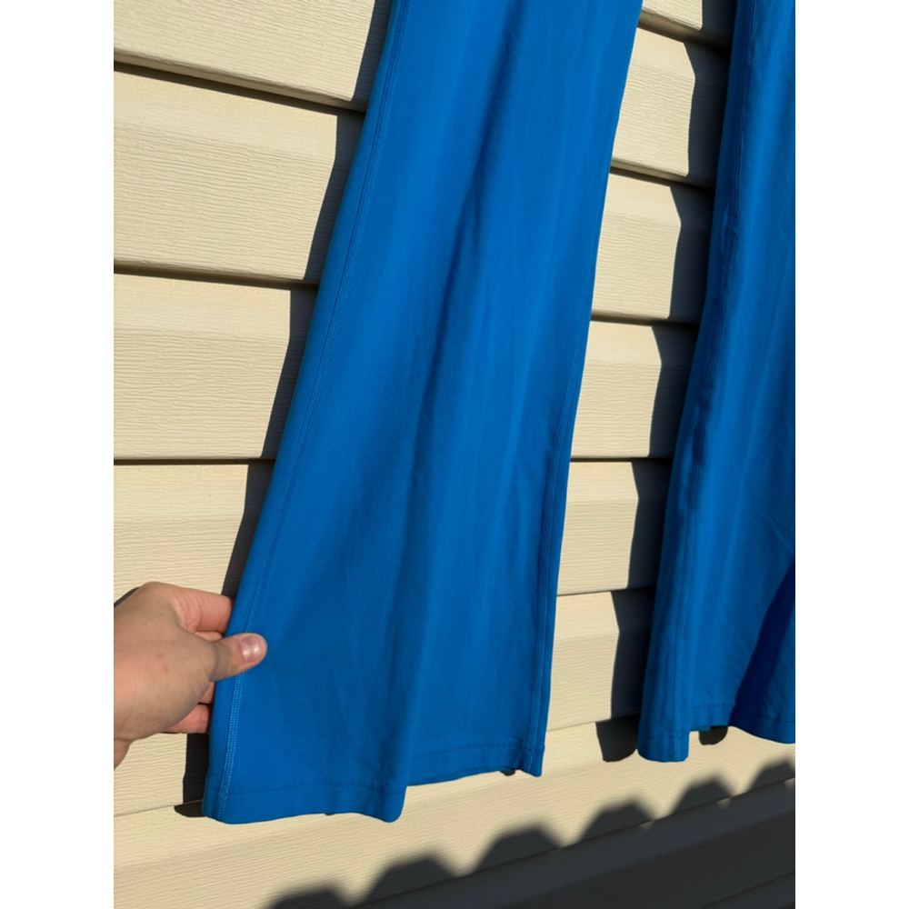 Lululemon Groove Flare Pants Size 6 Bright Blue Yoga High Rise Stretch Leggings - Picture 5 of 10
